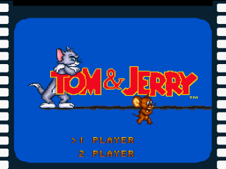 Tom and Jerry title screen for Super Nintendo